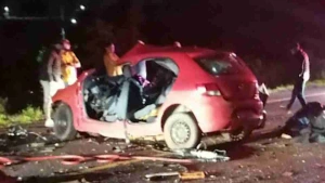 Pai, mãe e três filhos morrem em grave acidente na BR-373, em Candói
