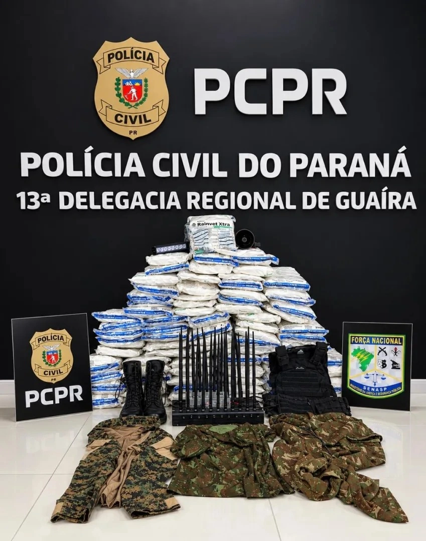 Polícia Civil apreende mais de 212 kg de agrotóxicos e prende duas pessoas em Guaíra