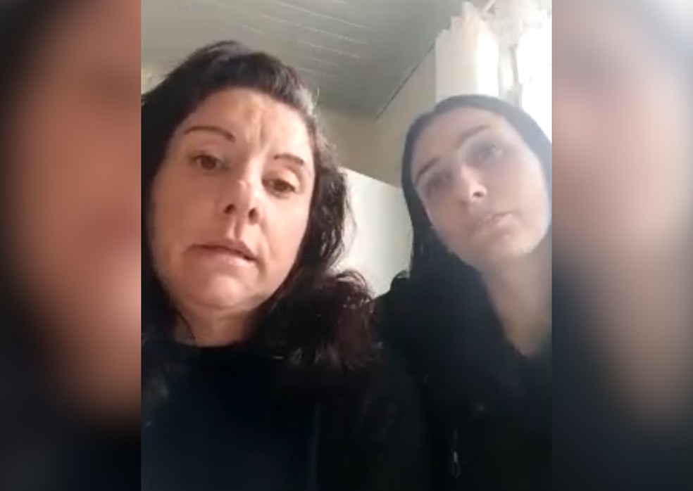 Rosângela Pavin Santos e Priscila Pavin Santos, mãe e tia de Murilo — Foto: Reprodução