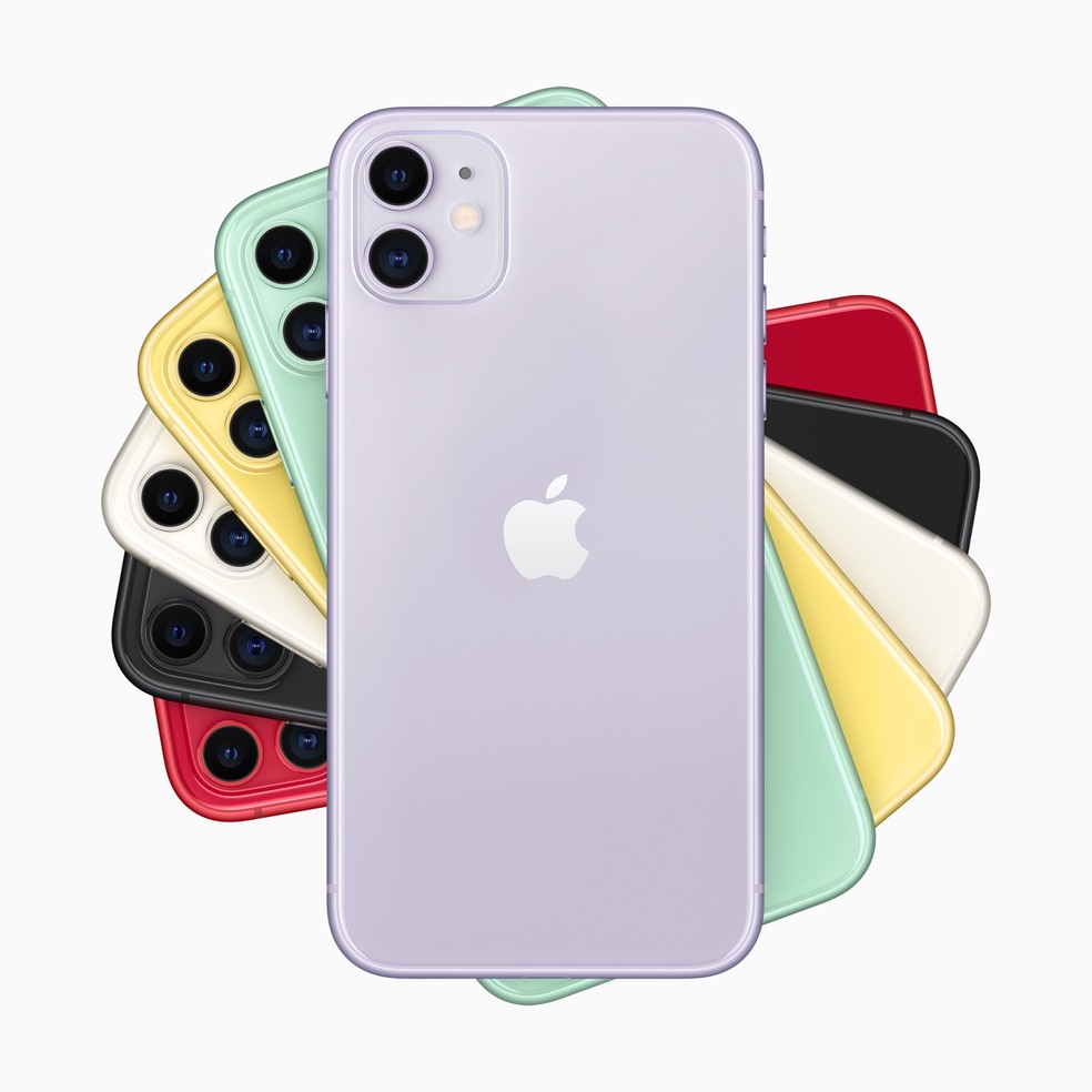 Todas as cores de iPhone 11 — Foto: Divulgação/Apple