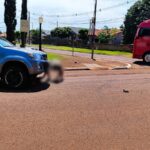 Caminhonete roda na pista após colisão com caminhão em frente ao cemitério municipal de Nova Santa Rosa