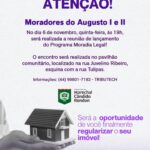 Reunião comunitária nos bairros Augusto I e II orienta moradores sobre regularização fundiária