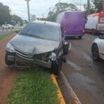 Idosa de 89 anos se envolve em colisão na Avenida Ministro Cirne Lima, em Toledo