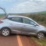 Motorista fica ferido após capotamento de carro na PR-364, em Assis Chateaubriand