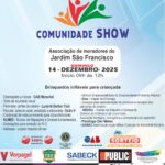 Projeto social “Comunidade Show” terá última edição do ano neste domingo no Jardim São Francisco.