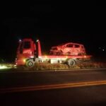 Veiculo é destruído por incêndio entre Palotina e Terra Roxa