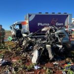 Colisão frontal na PR-170 mata seis pessoas da mesma família no norte do Paraná