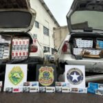 Policia apreende veículos com cigarros Paraguaios
