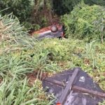 Capotamento deixa mulher e duas crianças feridas próximo a Curvado