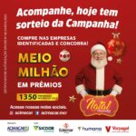 Primeiro sorteio da campanha Natal Premiado Acimacar acontece nesta terça-feira