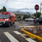 Idoso fica ferido em acidente no centro de Marechal Rondon