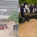 Video: Família morre após carro ser arrastado pela enxurrada durante temporal em SC