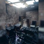 Casa pega fogo em Guaíra e mulher fica gravemente ferida