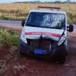 Colisão envolve ambulância da Prefeitura de Marechal Rondon