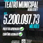Prefeito Adriano Backes assina convênio que garante recursos para a conclusão do Teatro Municipal