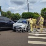 Violento acidente deixa condutor preso às ferragens no centro de Marechal Rondon