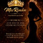 Inscrições para o Miss Rondon 2026 seguem abertas até 27 de fevereiro